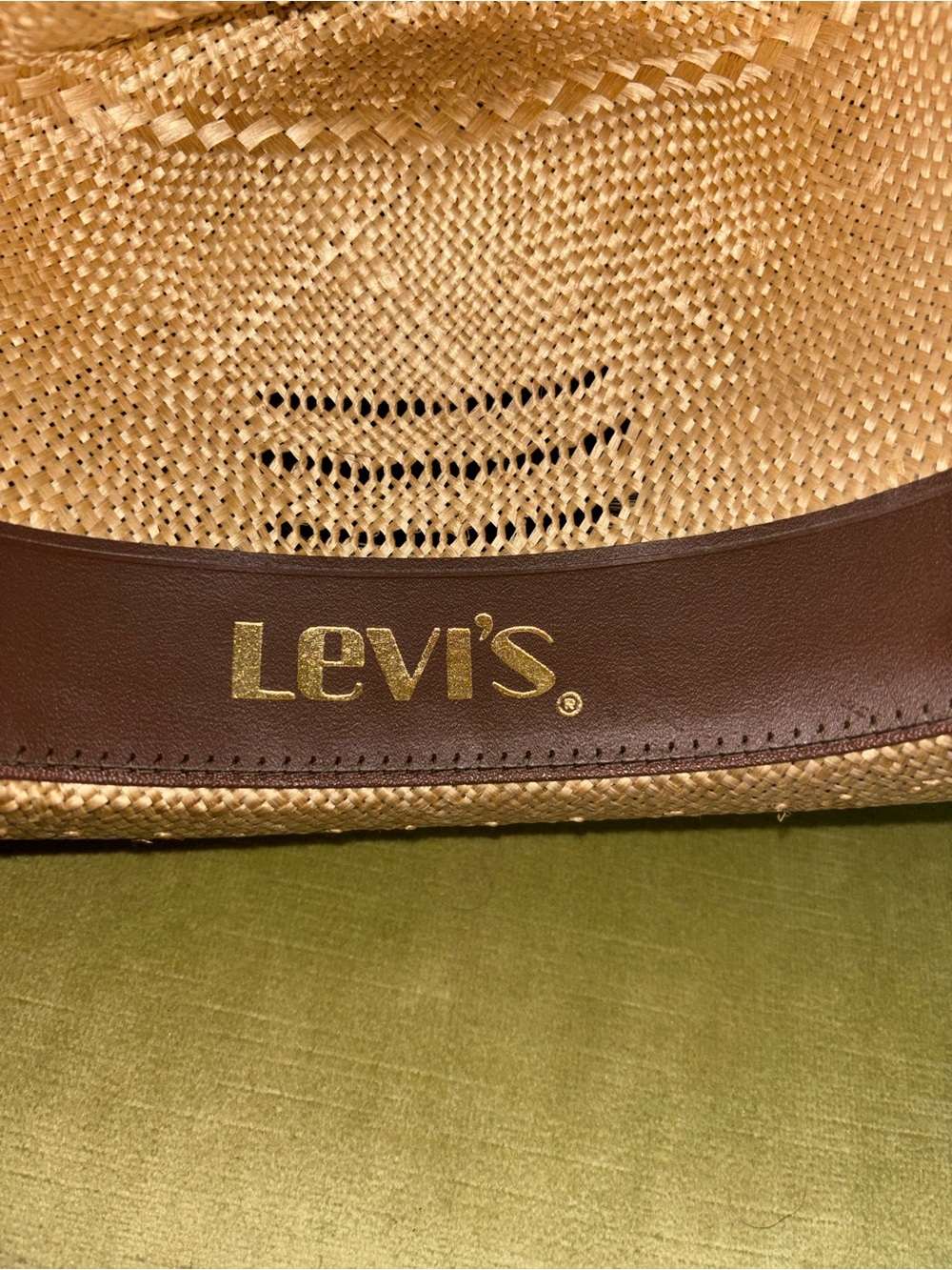Vintage Levi's Hat Straw Cowboy 1970’s Original Authentic Feather Size 7-1/8 - Picture 10 of 11